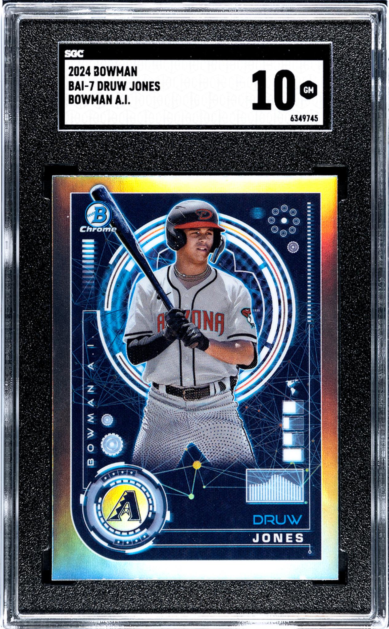 2024 Topps Bowman Bowman A.I. Druw Jones #BAI-7 SGC 10