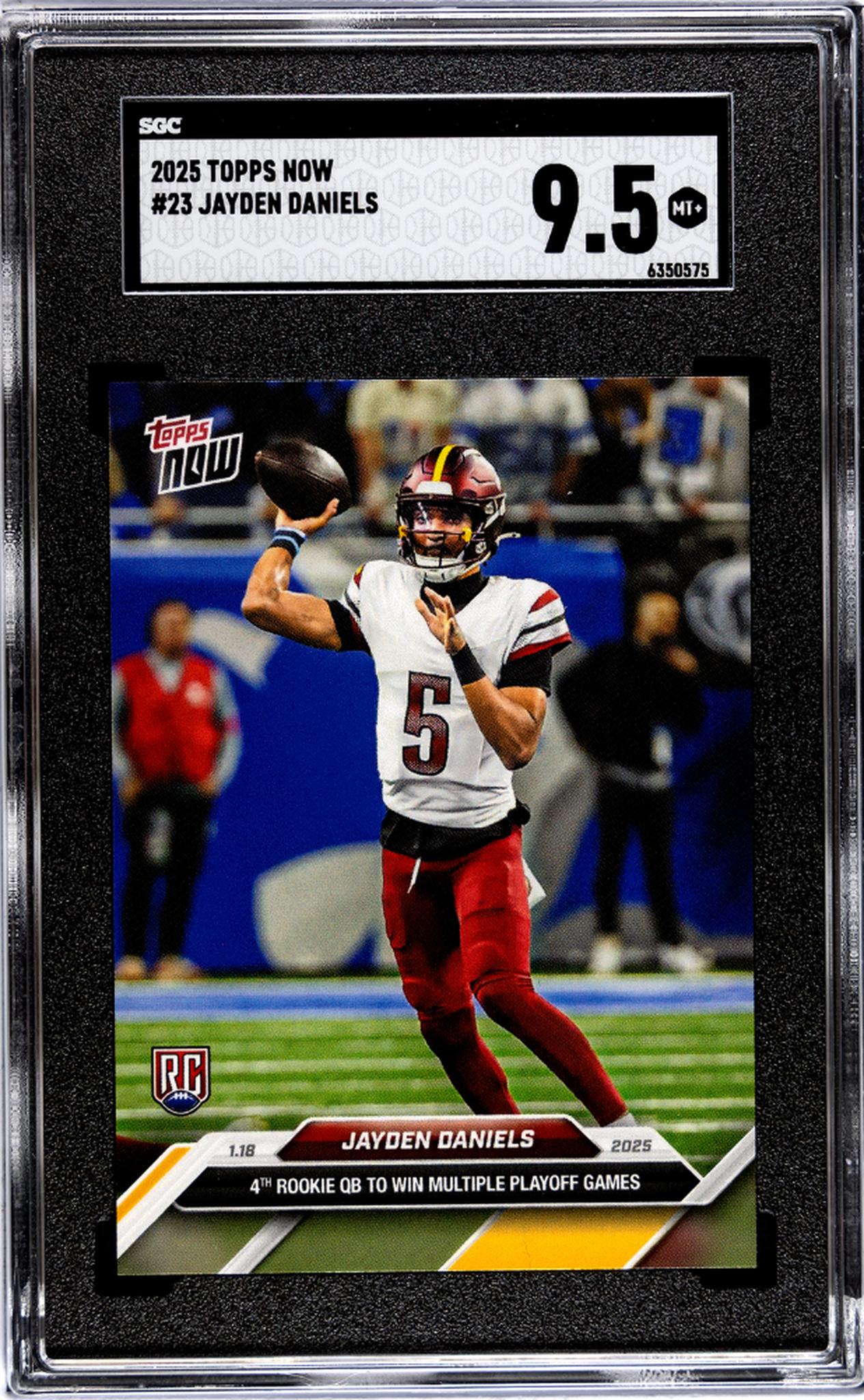 2025 Topps Now #23 Jayden Daniels SGC 9.5