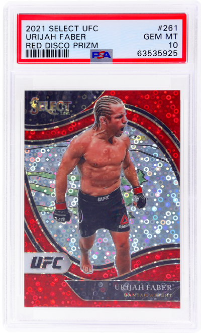 2021 Panini Select UFC Urijah Faber #261 Red Disco Prizm PSA 10