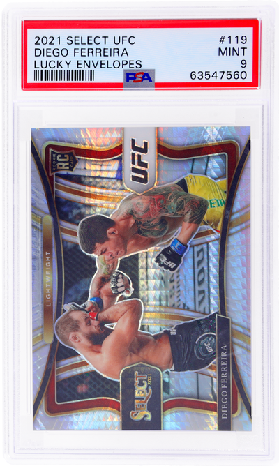 2021 Panini Select UFC Diego Ferreira #119 Lucky Envelope /8 PSA 9