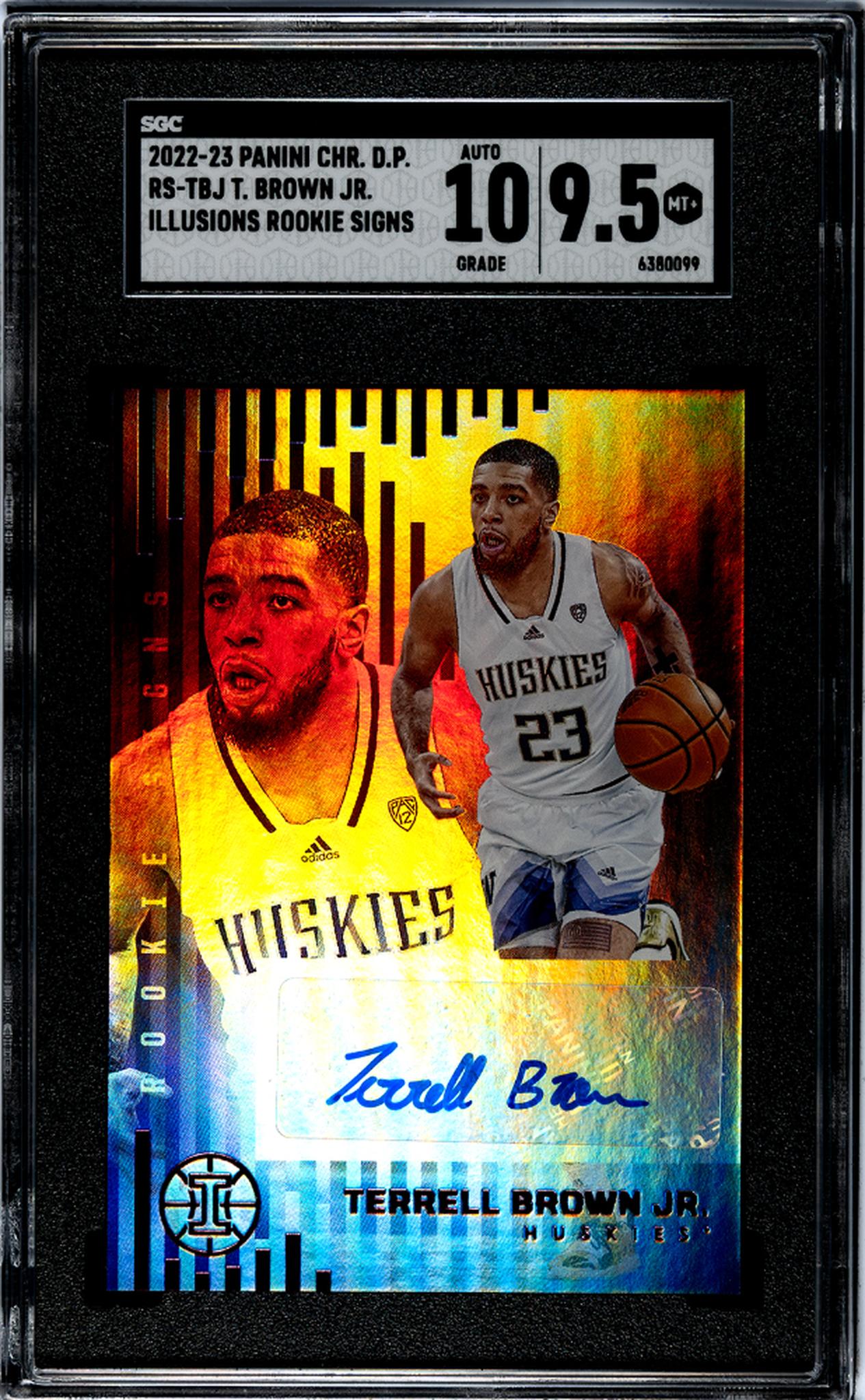 2022-23 Panini Chronicles Draft Picks #RS-TBJ Terrell Brown Jr. Illusions Rookie Signs SGC 9.5