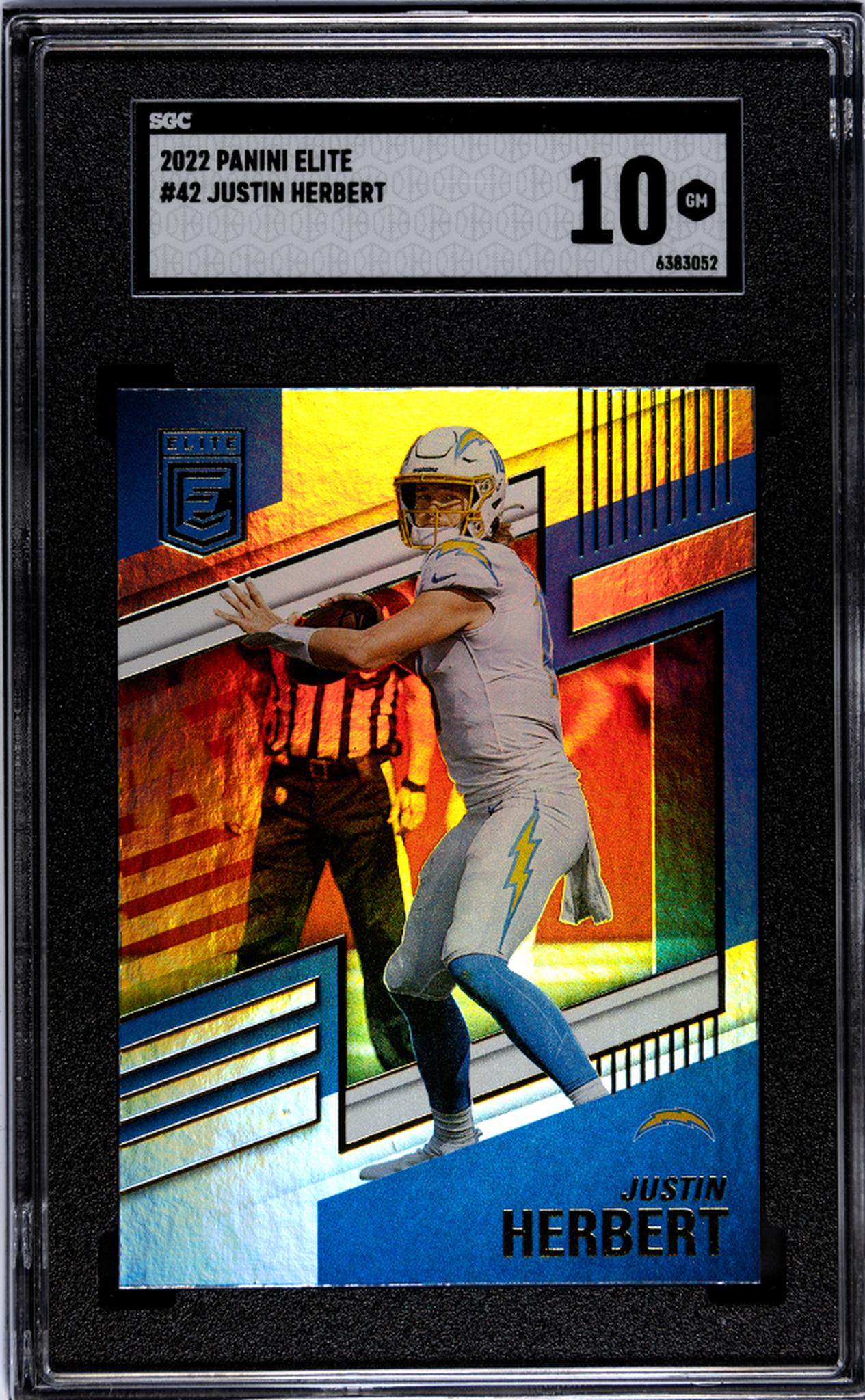 2022 Panini Elite Justin Herbert #42 SGC 10