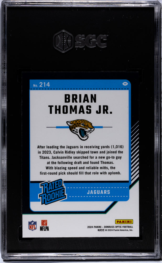 2024 Donruss Optic #214 Brian Thomas Jr. SGC 10