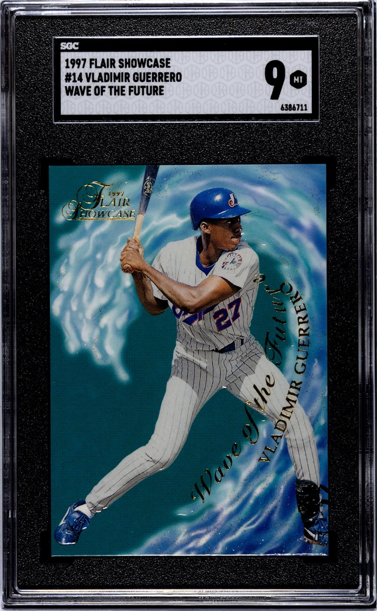 1997 Flair Showcase #14 Vladimir Guerrero Wave of the Future 14 SGC 9