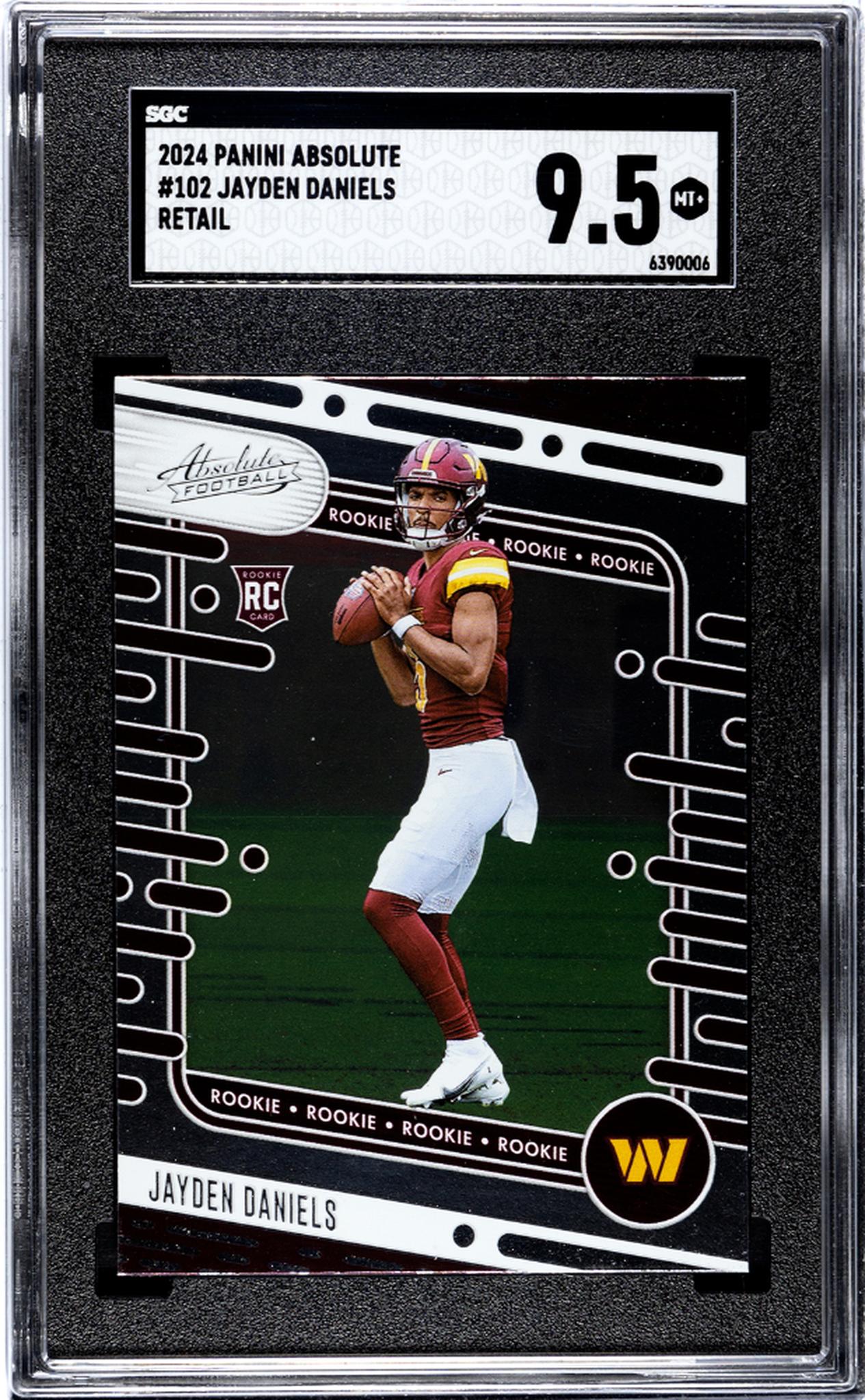 2024 Panini Absolute Football Retail Jayden Daniels #102 RC SGC 9.5