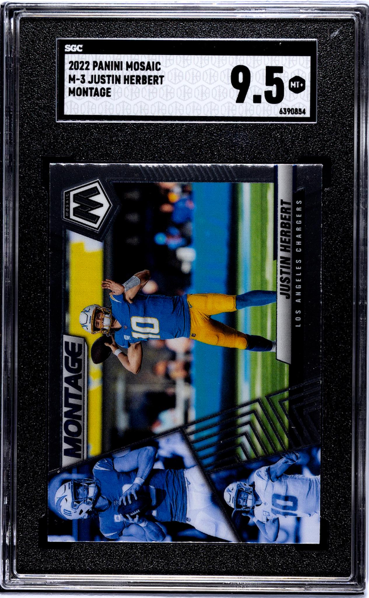 2022 Panini Mosaic Montage Justin Herbert #M-3 SGC 9.5