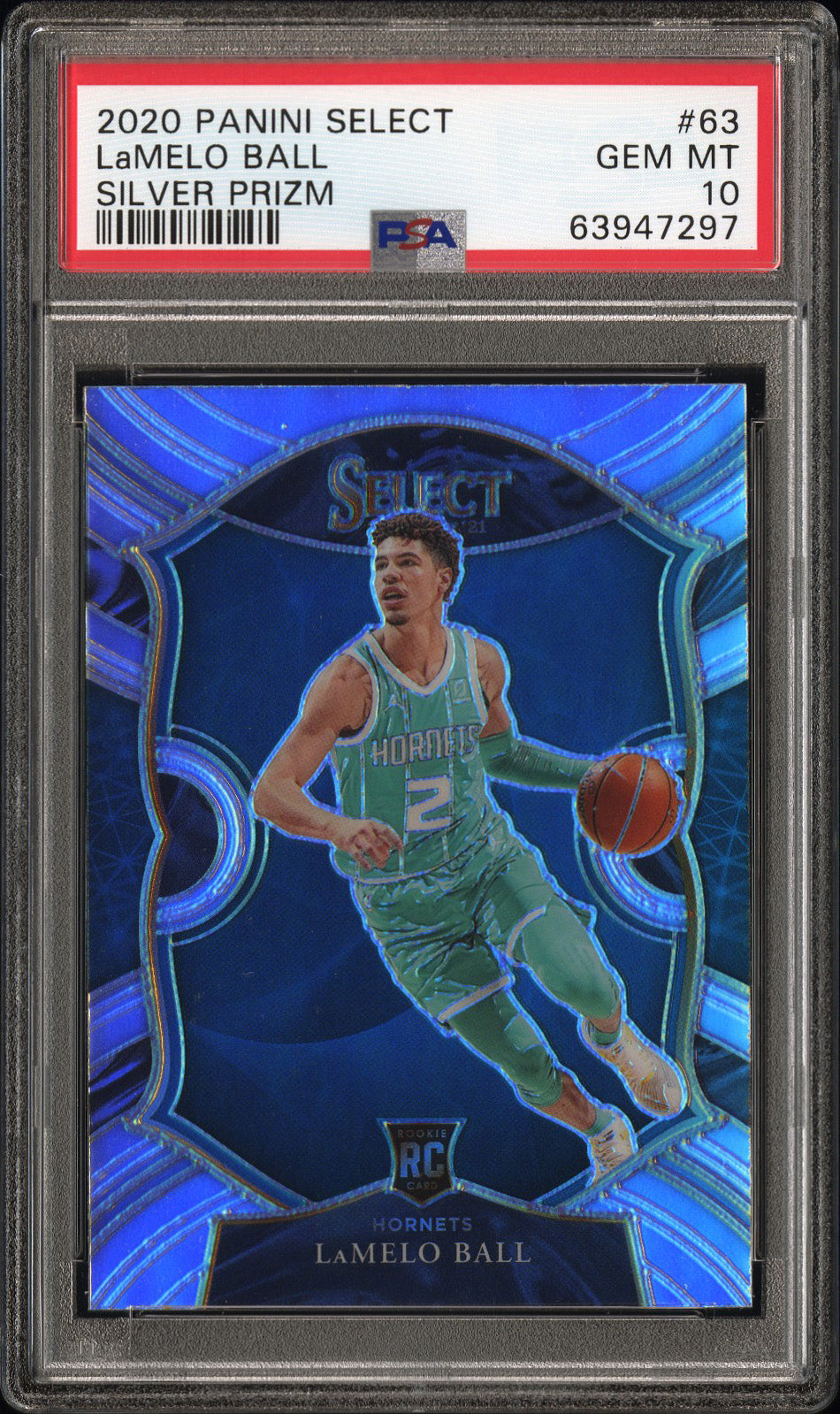 2020 Panini Select Concourse Silver Prizm Lamelo Ball #63 PSA 10