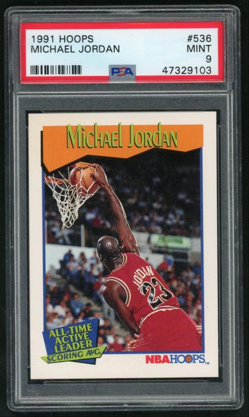 1991 Hoops All Time Active Leader Michael Jordan #536 PSA 9