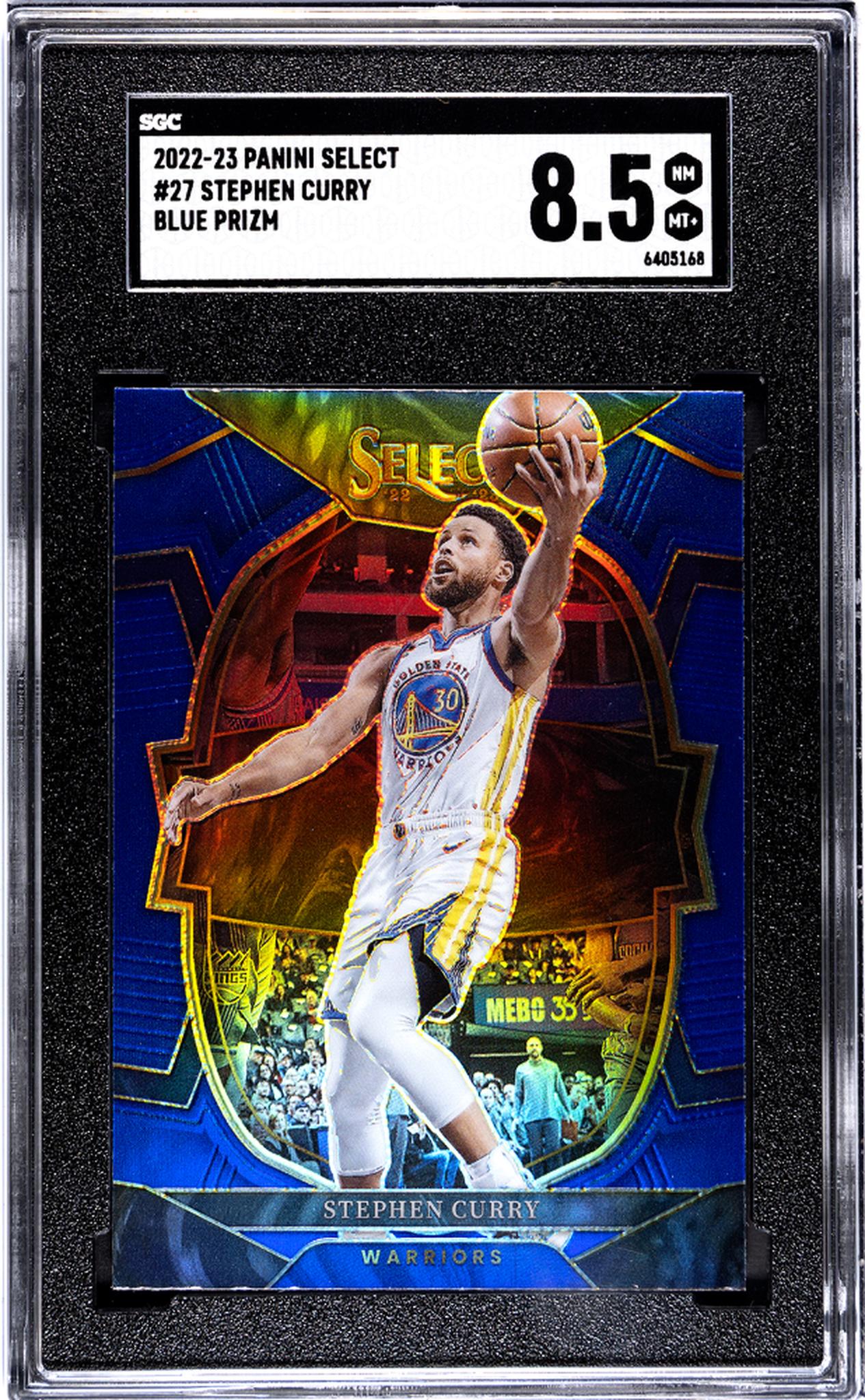 2022 Panini Select Blue Prizm Stephen Curry #27 SGC 8.5