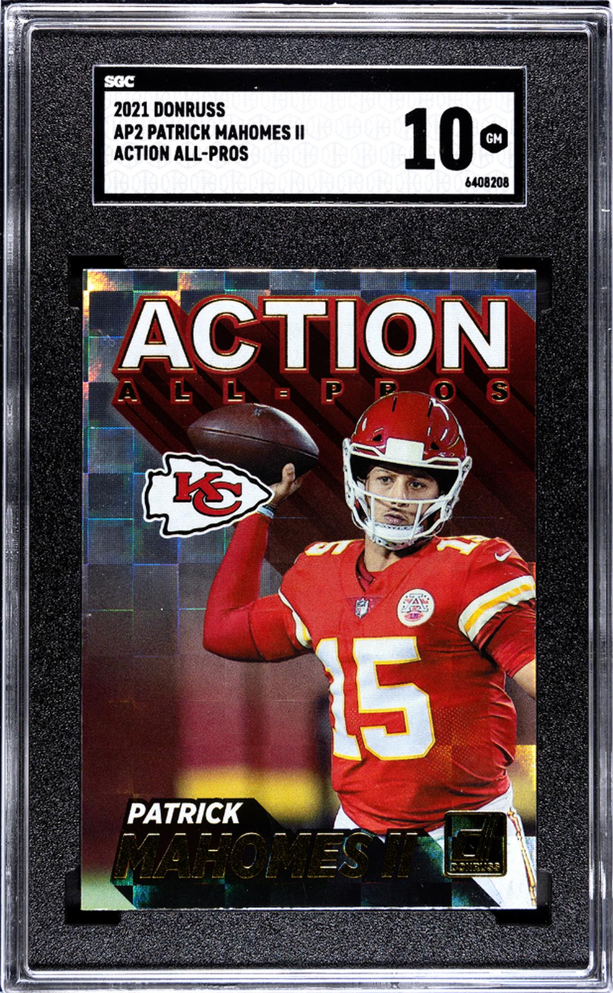 2021 Panini Donruss #AP2 Patrick Mahomes II Action All-Pros SGC 10 Gem Mint 