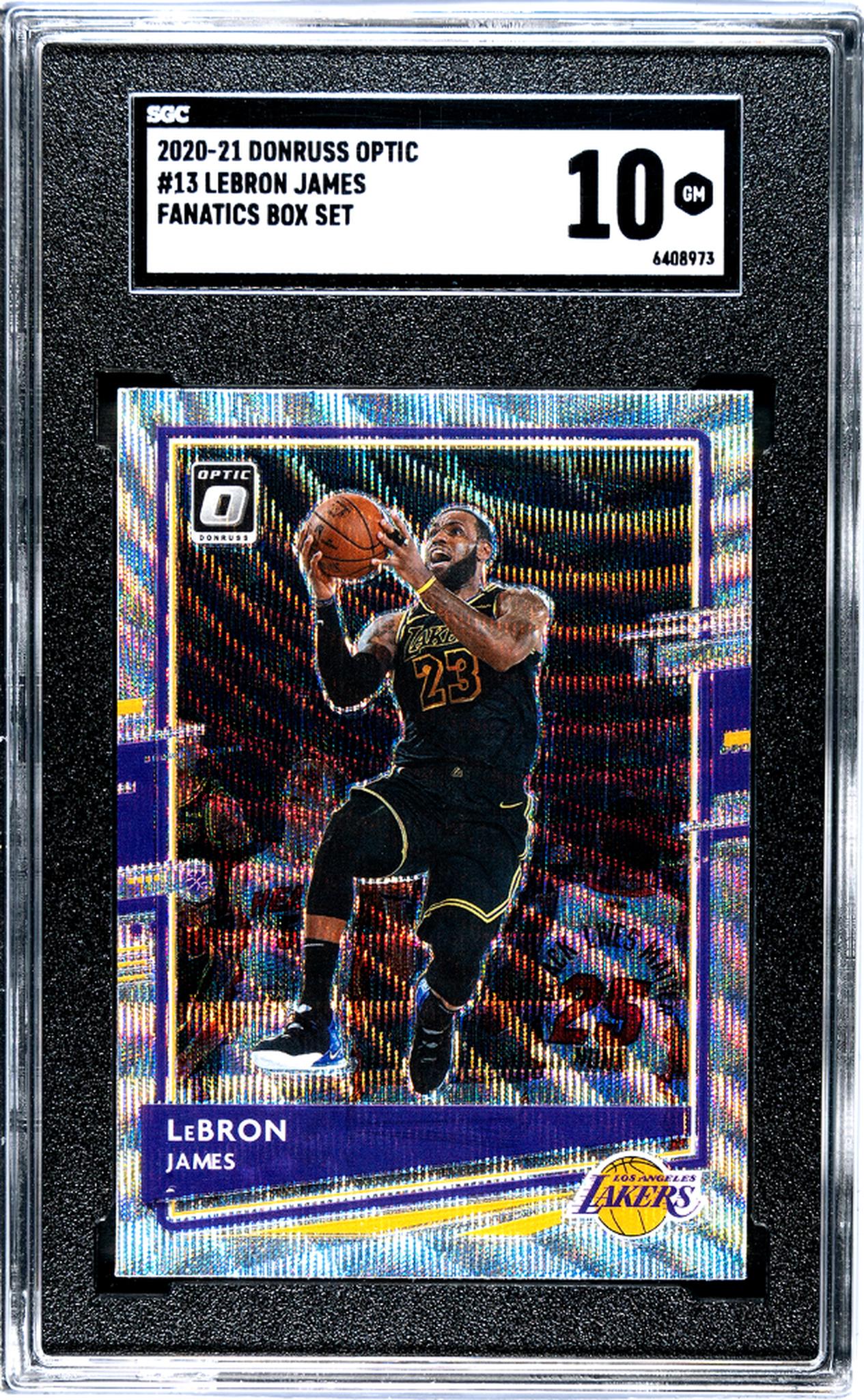 2020-21 Donruss Optic #13 Lebron James Fanatics Box Set SGC 10