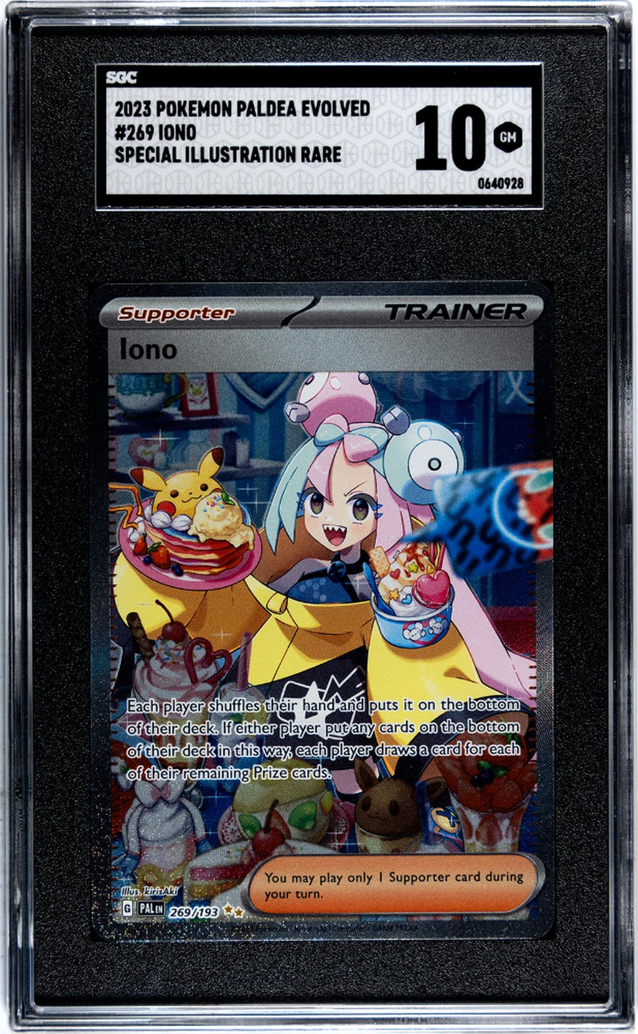 2023 Pokemon Paldea Evolved #269/193 Iono Special Illustration Rare SGC 10