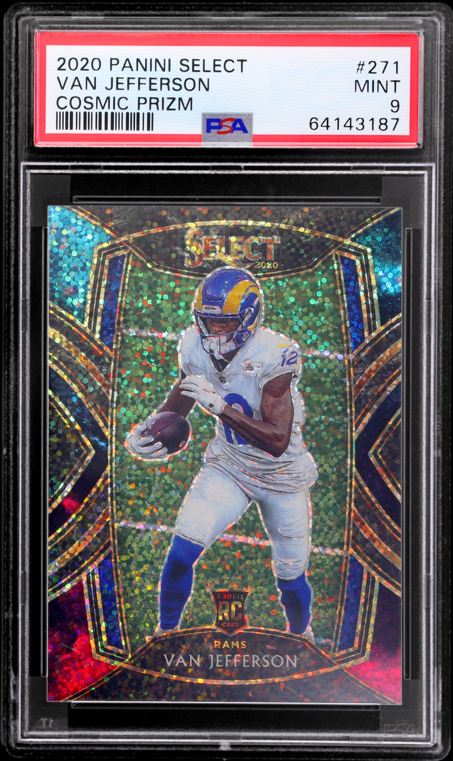 2020 Panini Select Cosmic Prizm Van Jefferson #271 PSA 9 RC