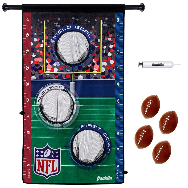 Franklin Sports NFL Door Jam Football Target Toss Game Set with 4 Footballs