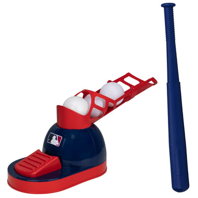 Franklin Sports MLB Pop-A-Pitch Youth Baseball Training Set with Bat