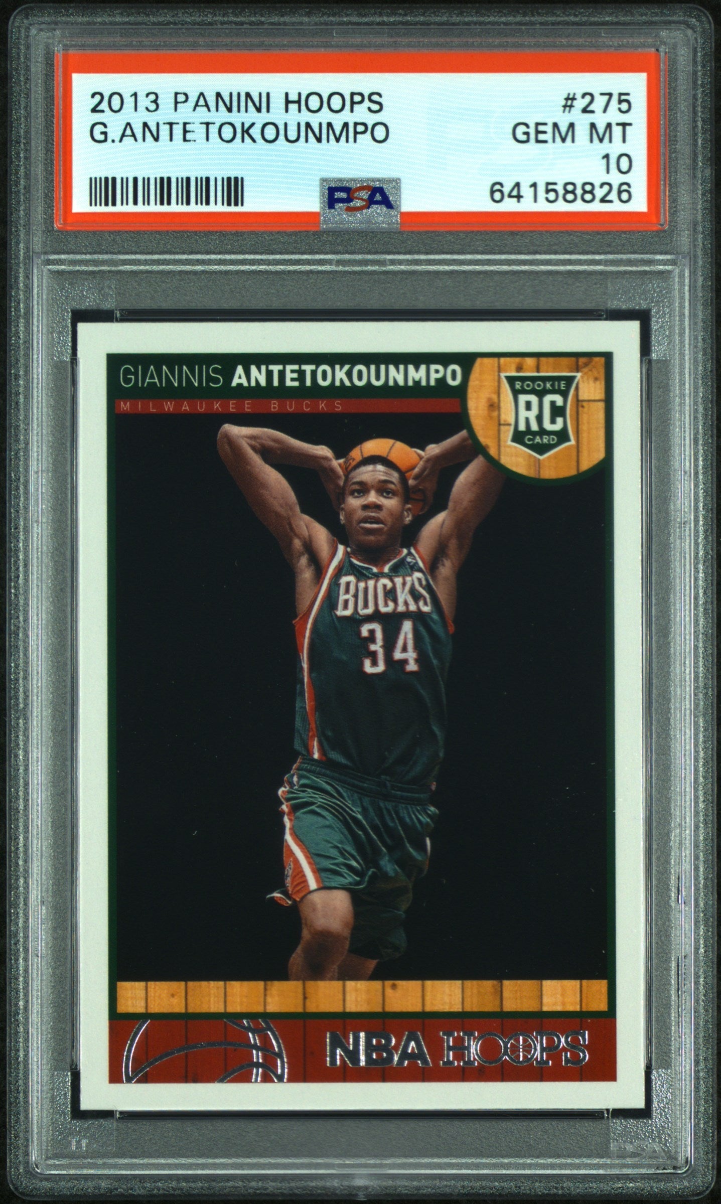 2013-14 Panini Hoops Giannis Antetokounmpo #275 RC PSA 10