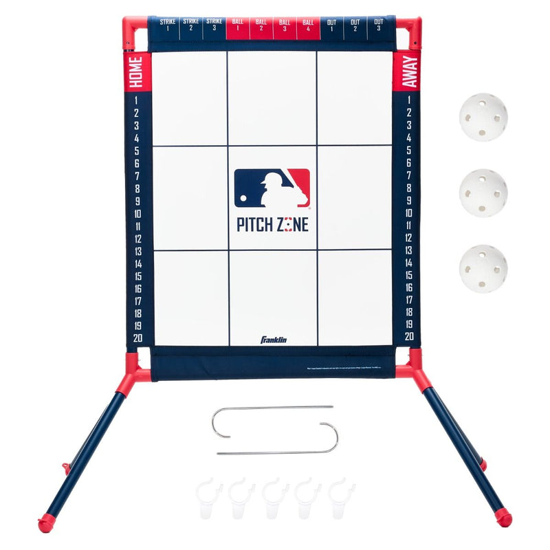 Franklin Sports MLB Pitch Zone Pitching Target Set with Plastic Baseballs