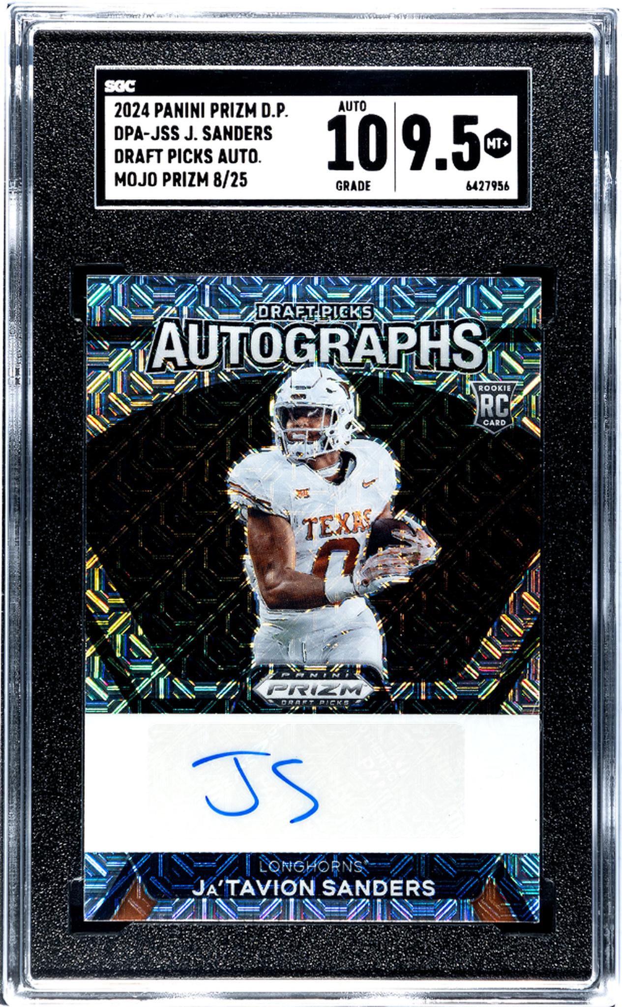 2024 Prizm #DPA-JSS Ja'Tavion Sanders Autographs /25 Auto SGC 9.5