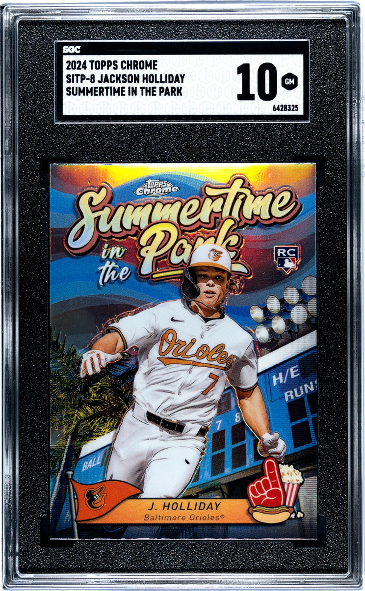 2024 Topps Chrome #SITP-8 Jackson Holliday Summertime in the Park SGC 10