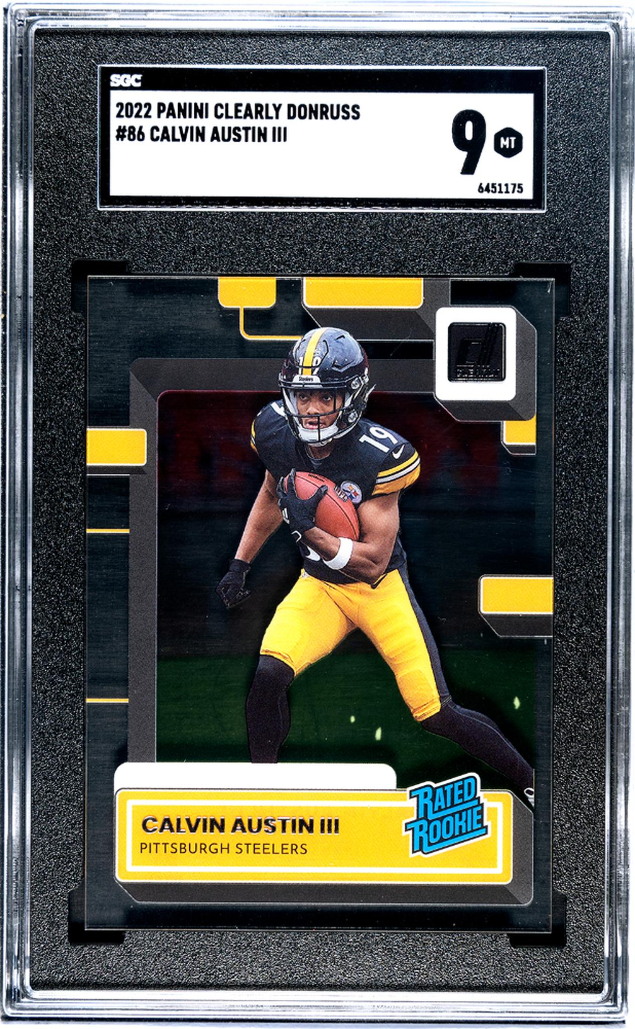 2022 Panini Clearly Donruss #86 Calvin Austin III  SGC 9