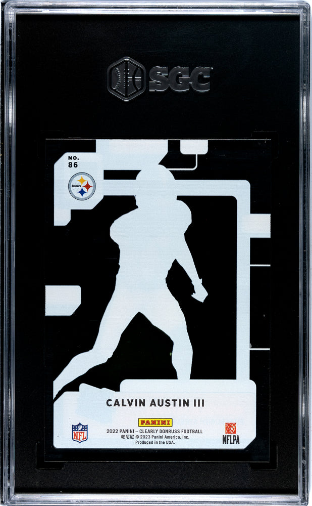 2022 Panini Clearly Donruss #86 Calvin Austin III  SGC 9