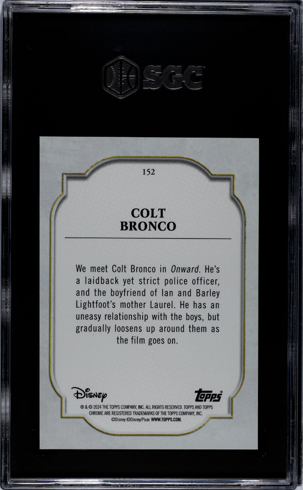 2024 Topps Chrome Sapphire Disney #152 Colt Bronco SGC 10