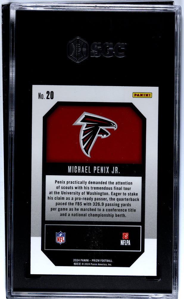 2024 Panini Prizm Emergent Michael Penix Jr. #20 RC SGC 9
