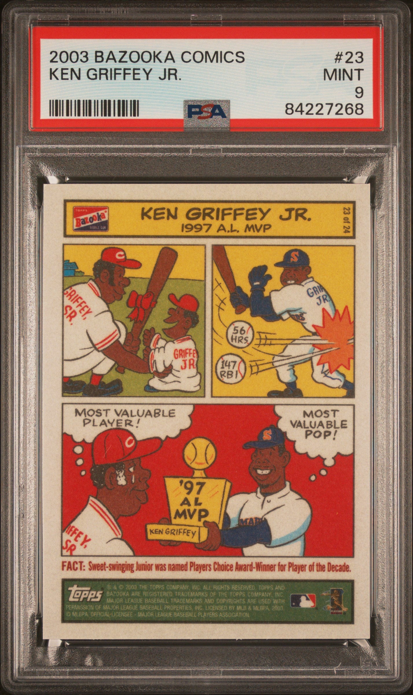 2003 Topps Bazooka Comics Ken Griffey Jr. #23 PSA 9
