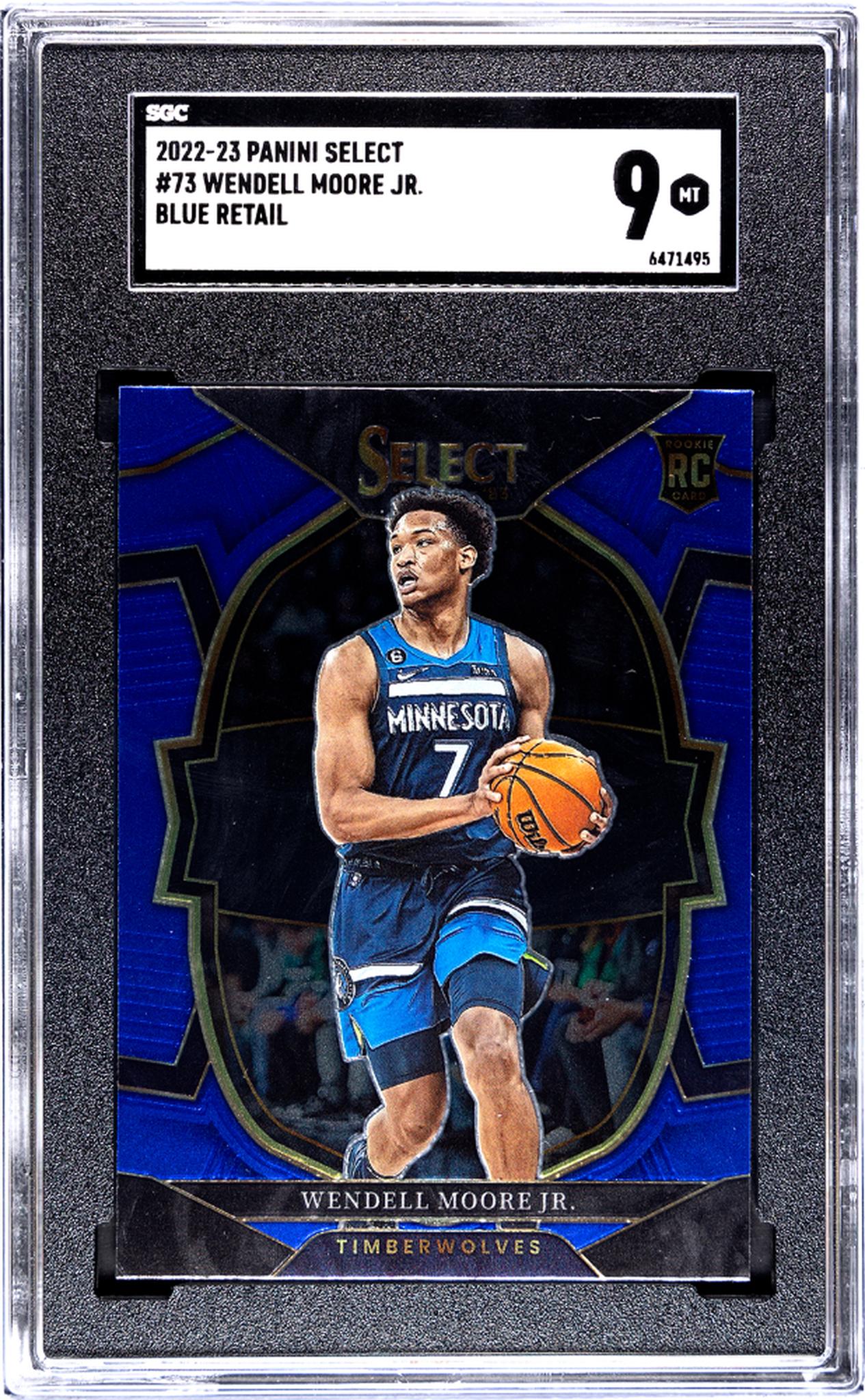 2022-23 Panini Select #73 Wendell Moore Jr. Blue Retail SGC 9