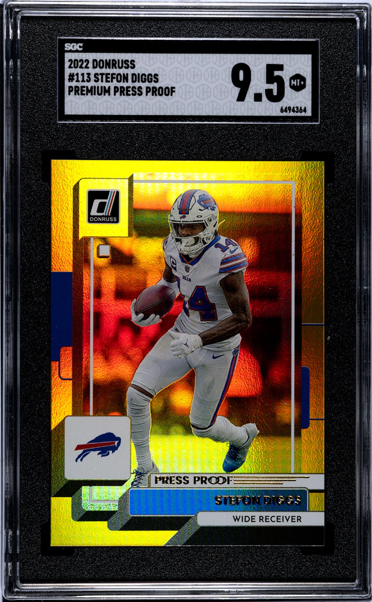 2022 Panini Donruss #113 Stefon Diggs Press  SGC 9.5