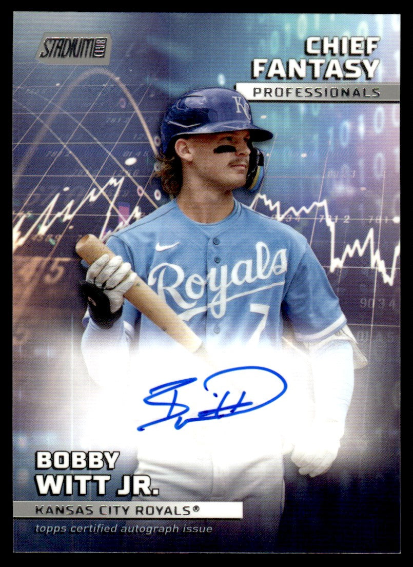 2023 Topps Stadium Club #CFPRO-BW Bobby Witt Jr. Fantasy Pros /25 Auto