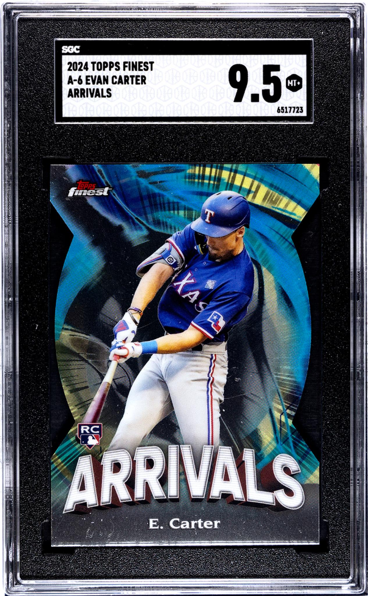 2024 Topps Finest #A-6 Evan Carter Arrivals SGC 9.5