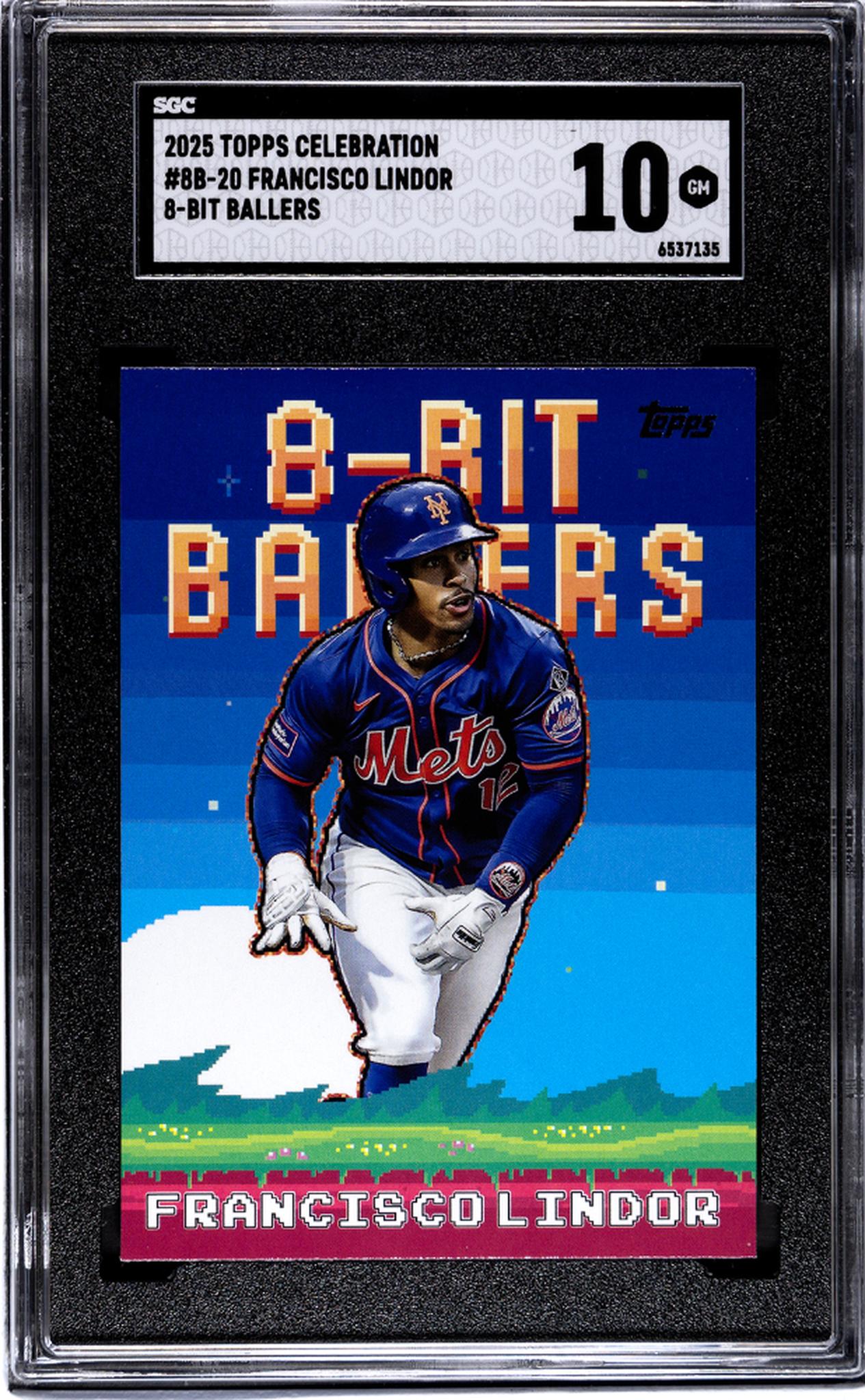 2025 Topps Celebration #8B-20 Francisco Lindor 8-Bit Ballers SGC 10