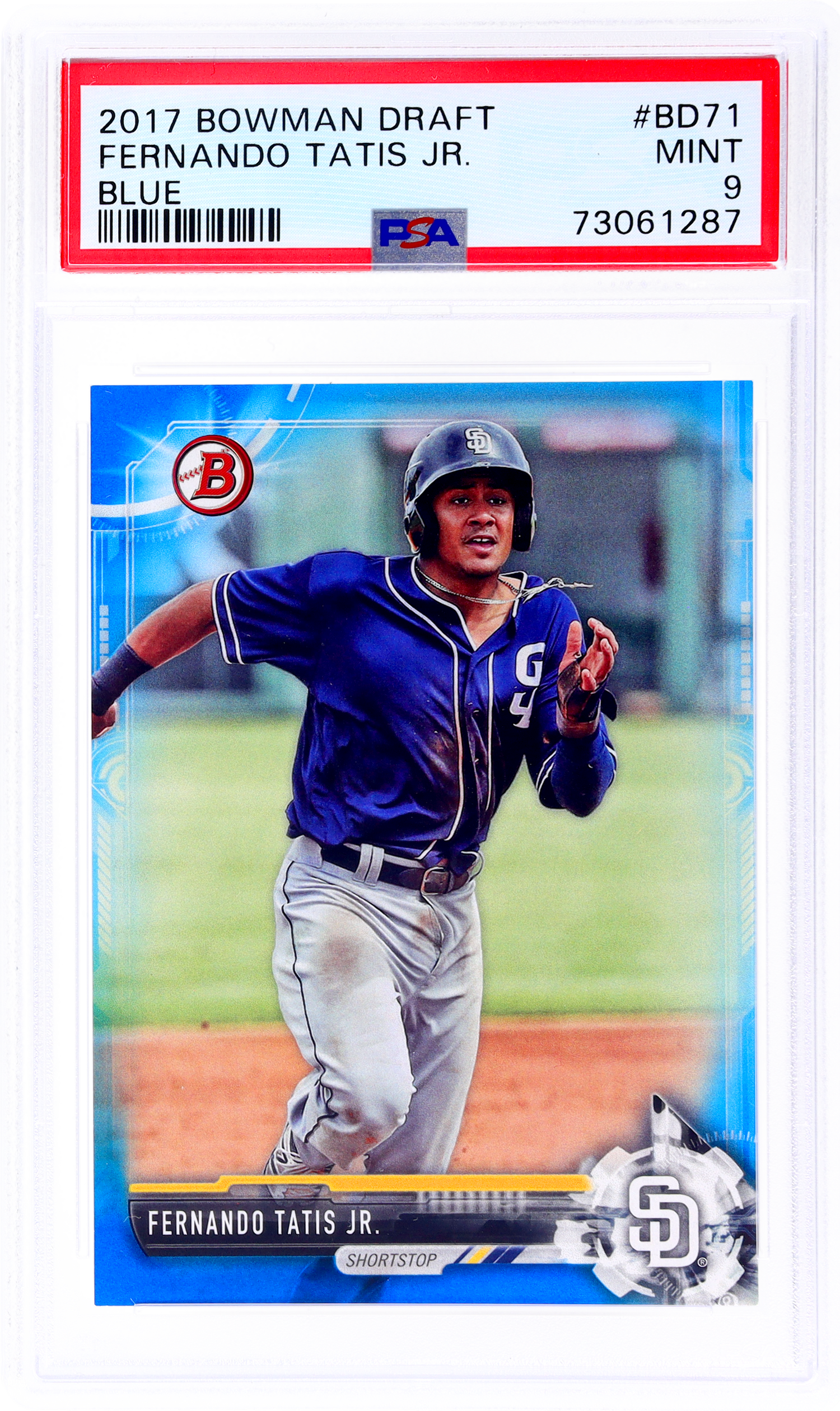 2017 Bowman Draft Blue /150 Fernando Tatis Jr PSA 9