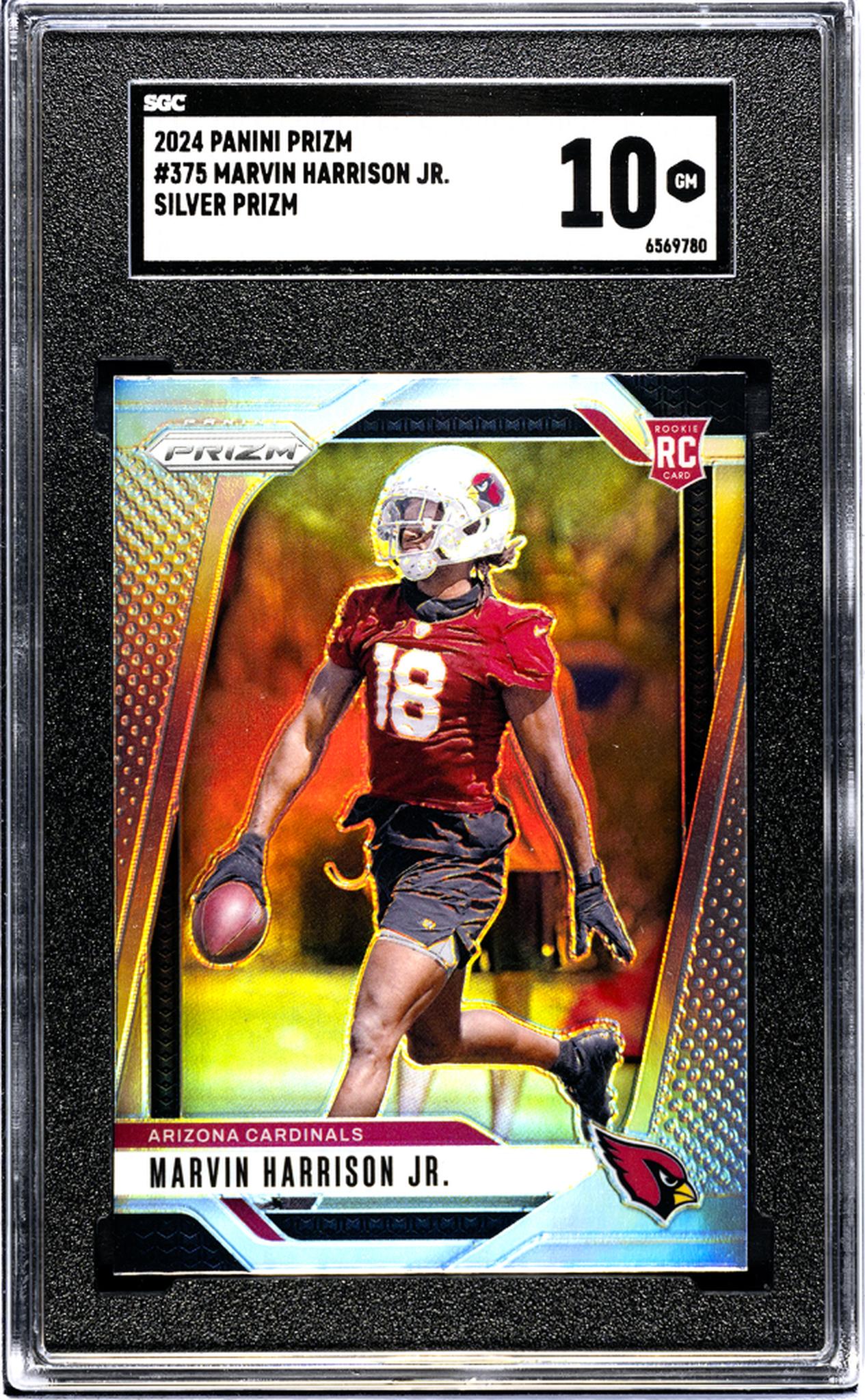 2024 Panini Prizm #375 Marvin Harrison Jr. Silver Prizm SGC 10