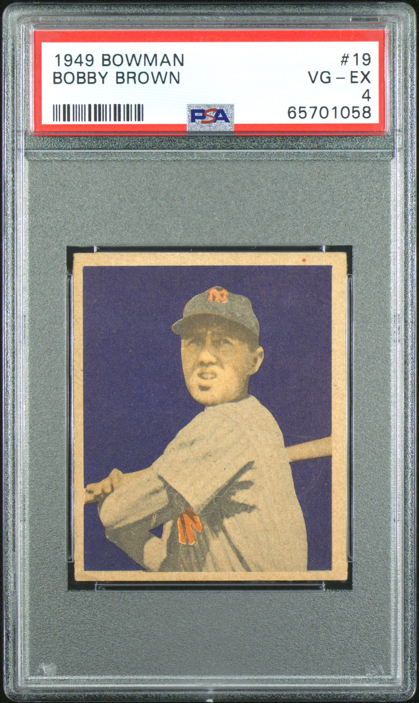 1949 Bowman Bobby Brown #19 PSA 4