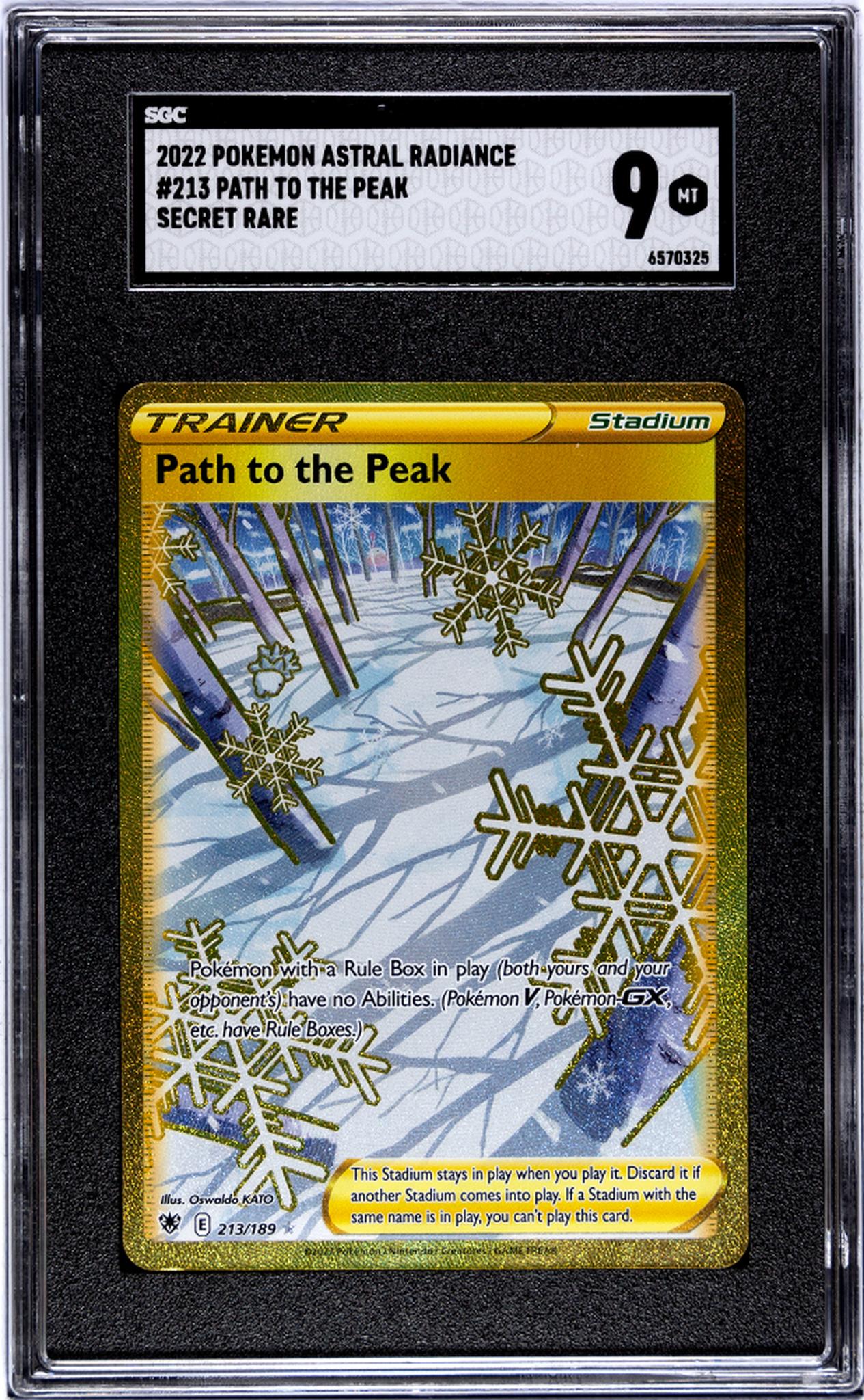 2022 Pokemon Astral Radiance #213 Path To The Peak Secret Rare SGC 9