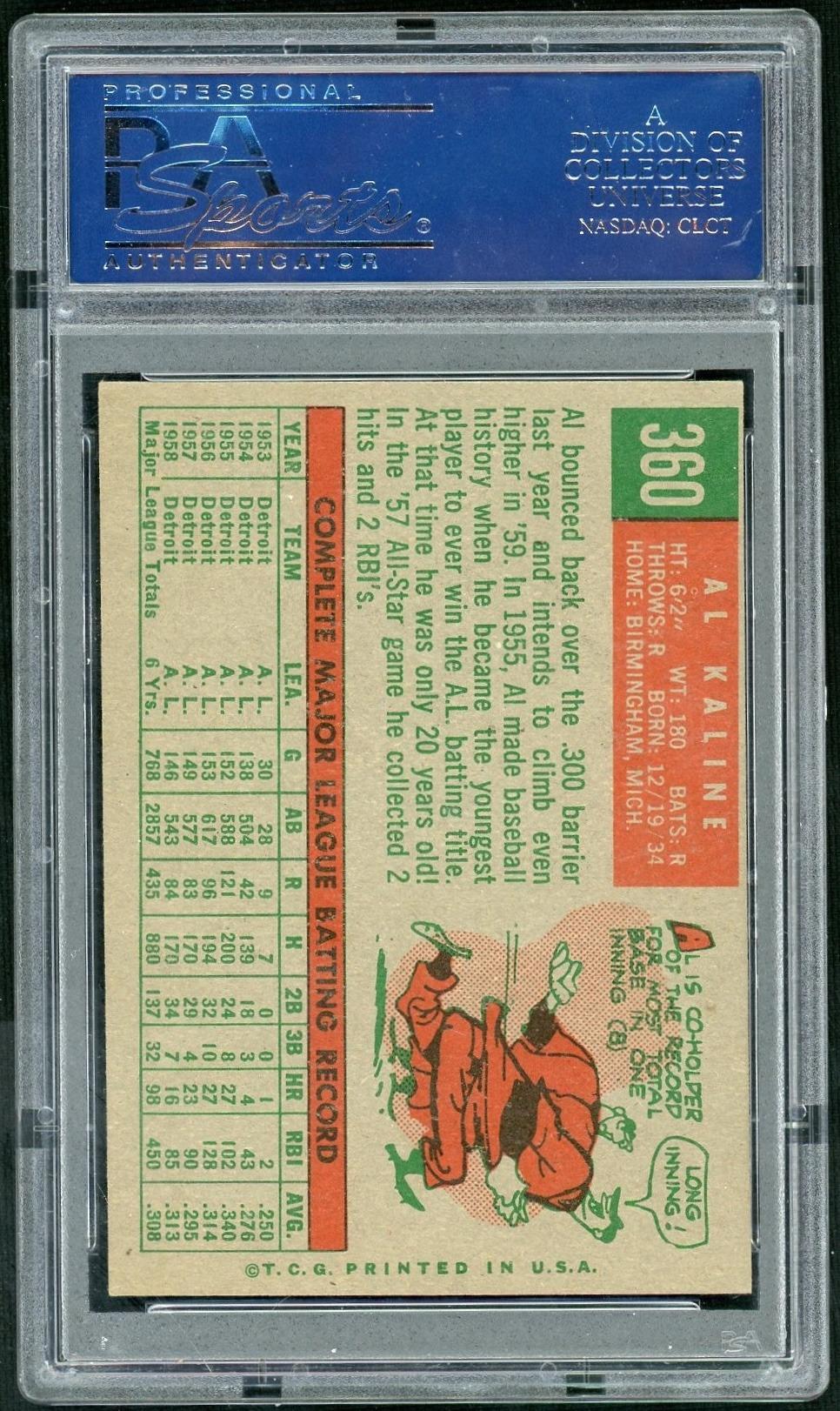 1959 Topps Al Kaline #360 PSA 6