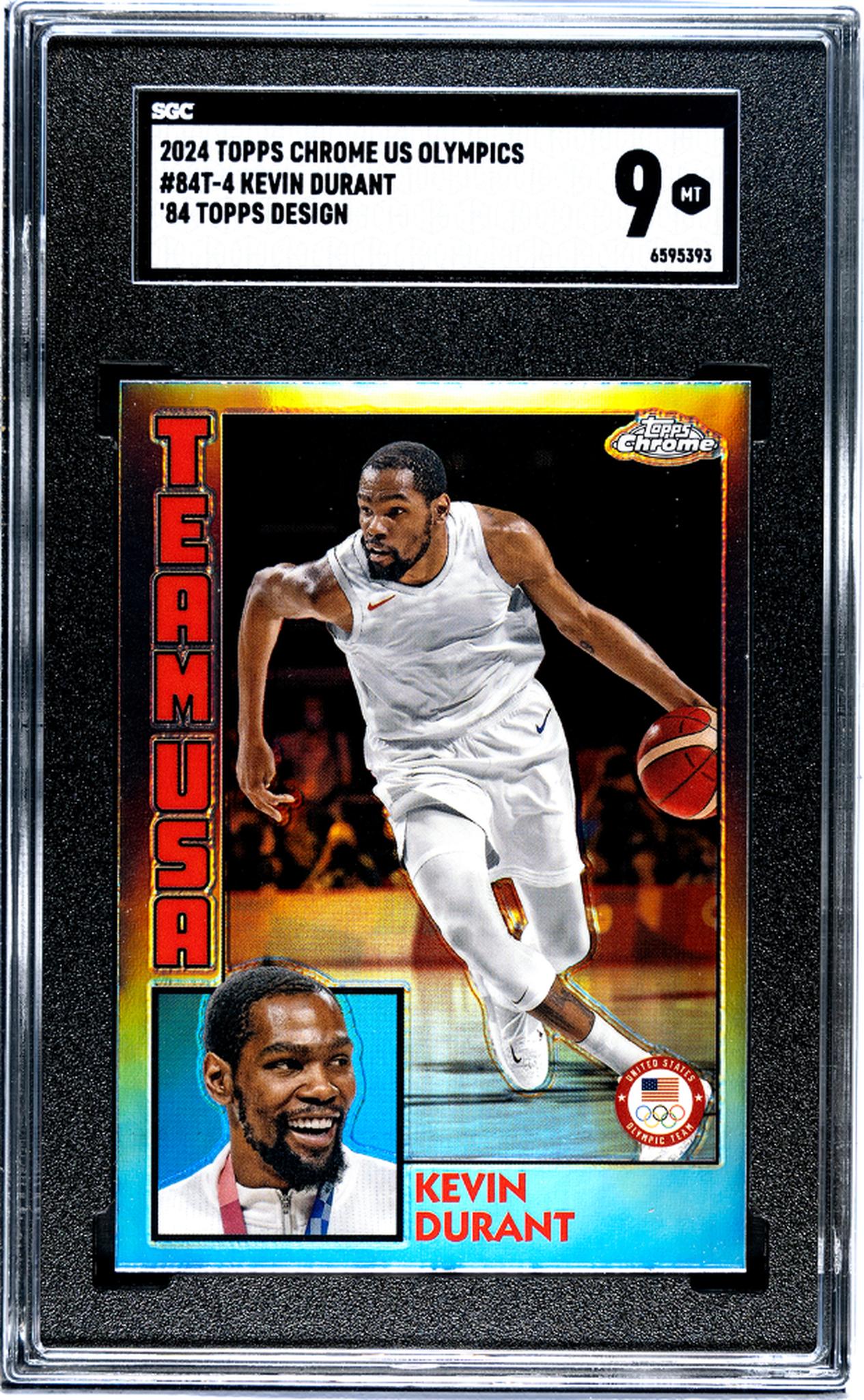 2024 Topps Chrome #84T-4 Kevin Durant US Olympics SGC 9