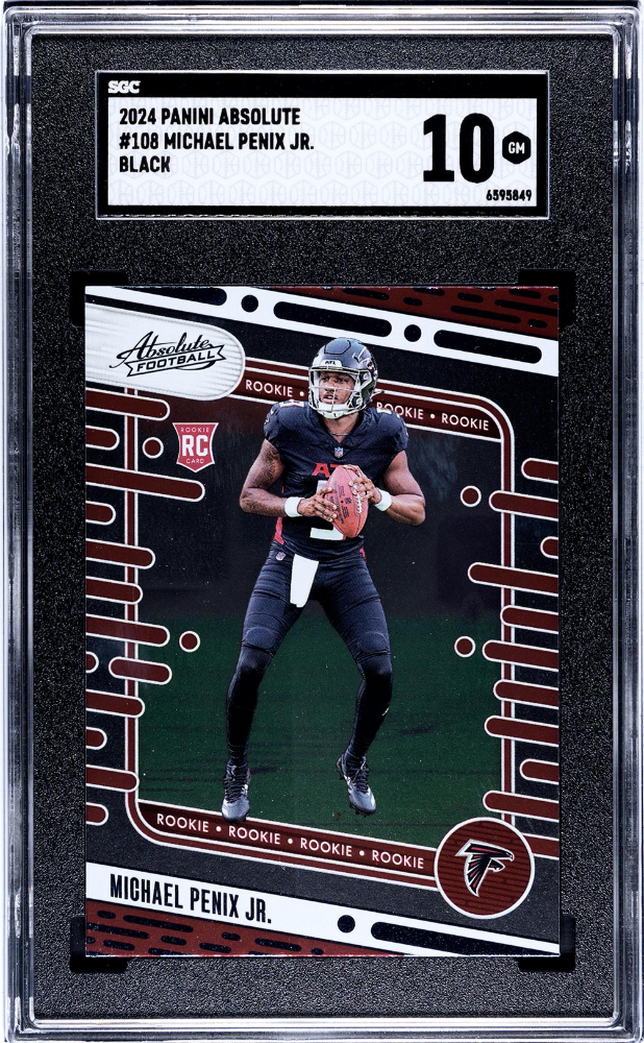 2024 Panini Absolute #108 Michael Penix Jr. Black SGC 10