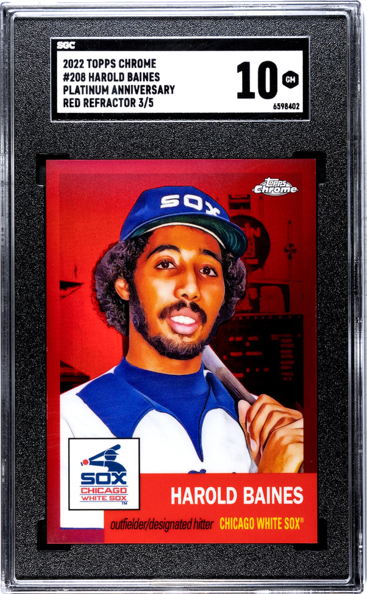 2022 Topps Chrome #208 Harold Baines Red /5 SGC 10