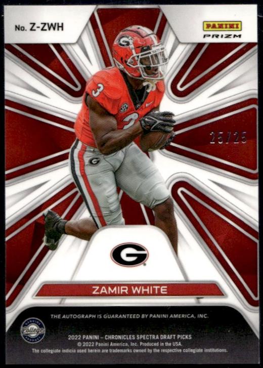 2022 Panini Spectra Zamir White In the Zone Auto /25 