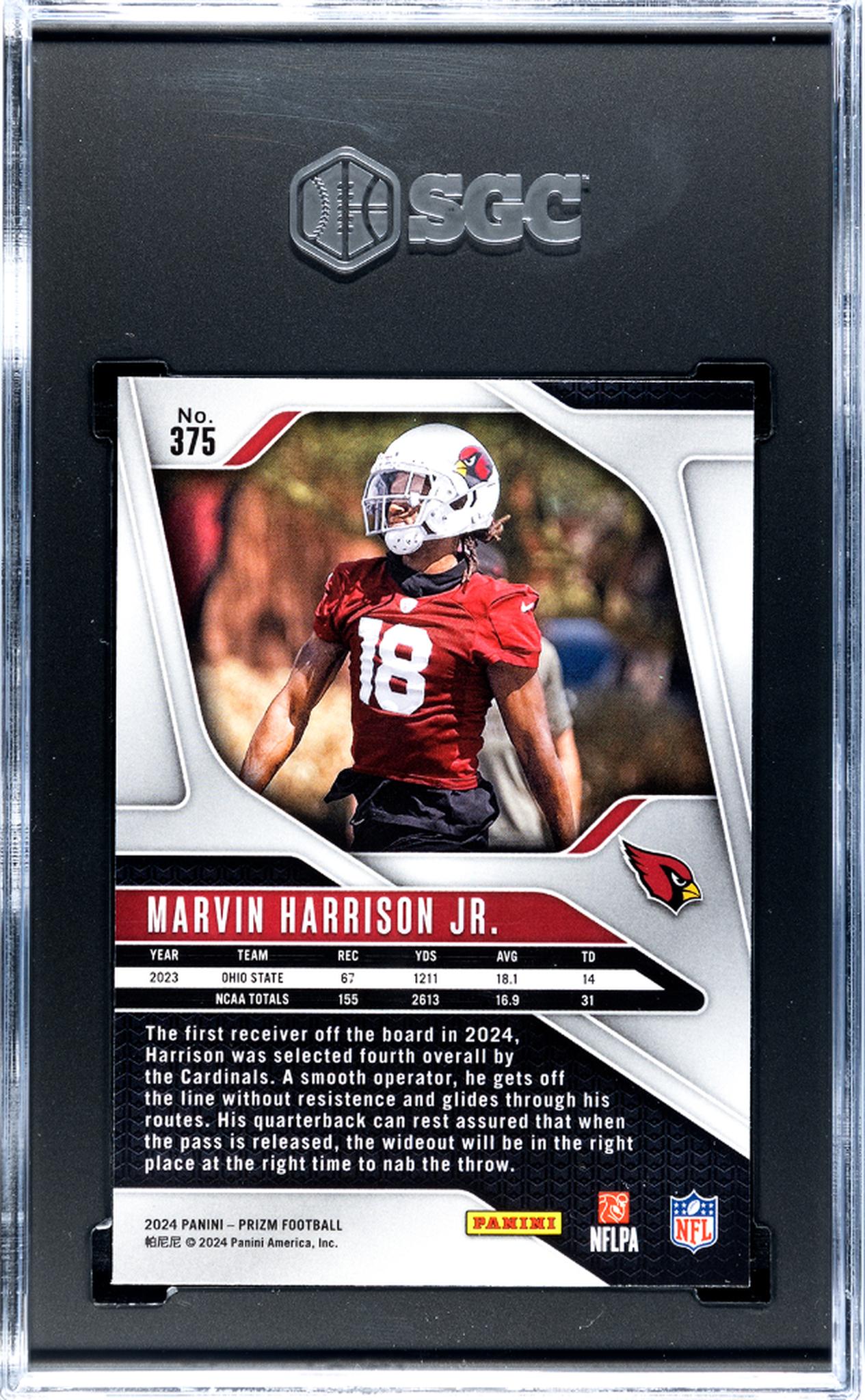 2024 Panini Prizm #375 Marvin Harrison Jr. SGC 9.5