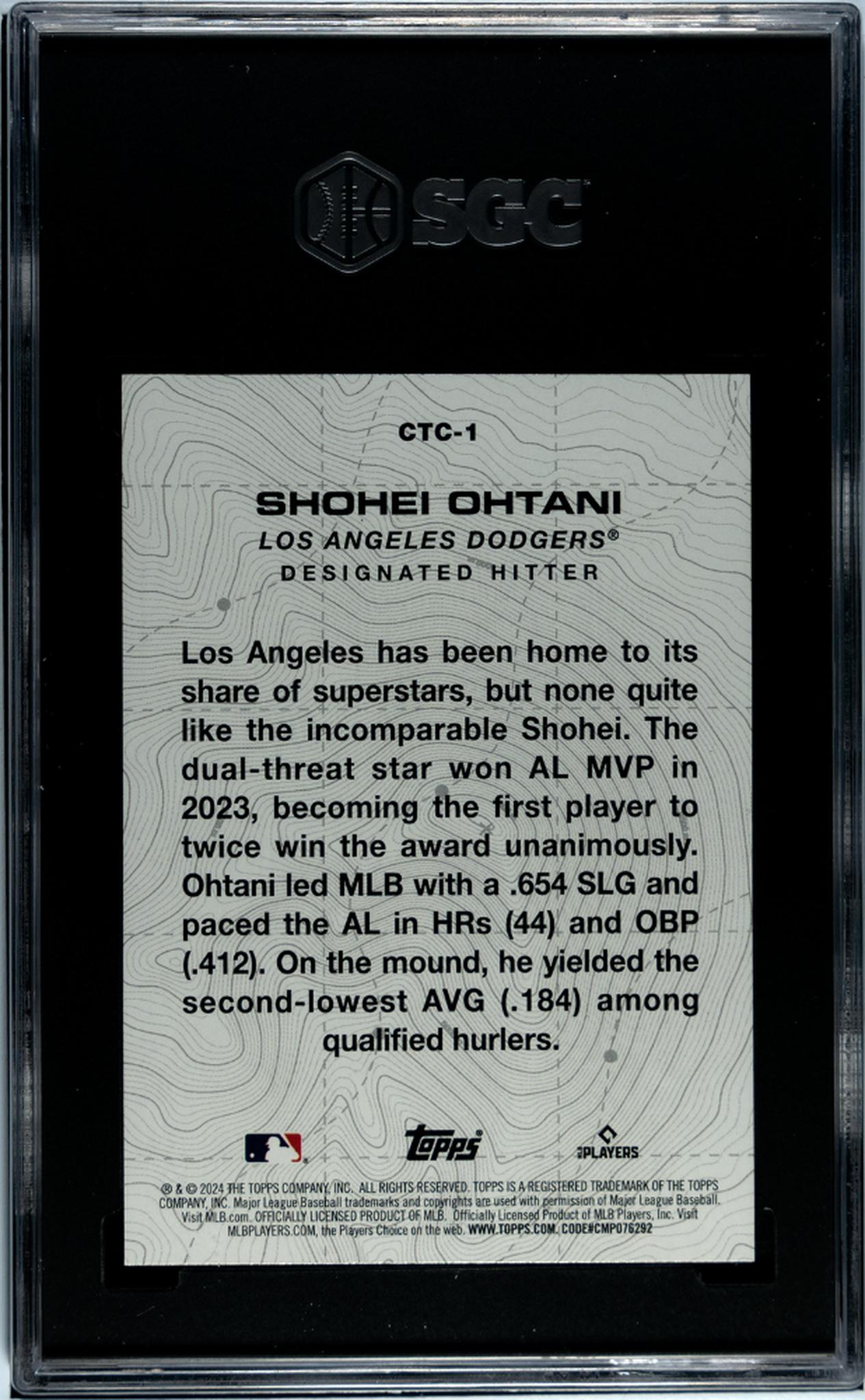 2024 Topps #CTC-1 Shohei Ohtani City to City SGC 10