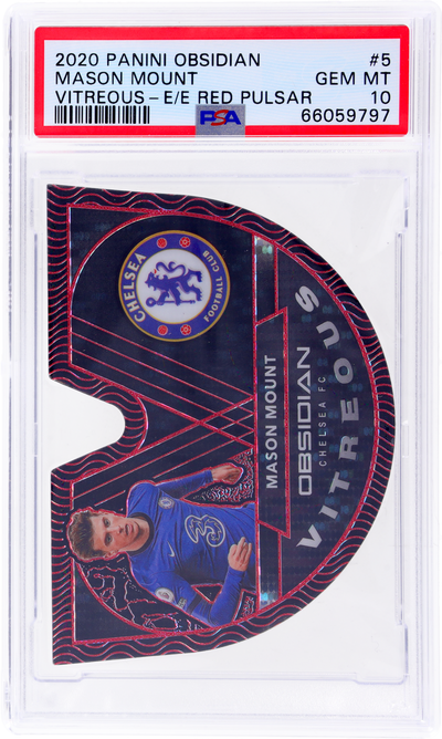 2020-21 Panini Obsidian Vitreous Mason Mount #5 Electric Etch Red Pulsar /20 PSA 10