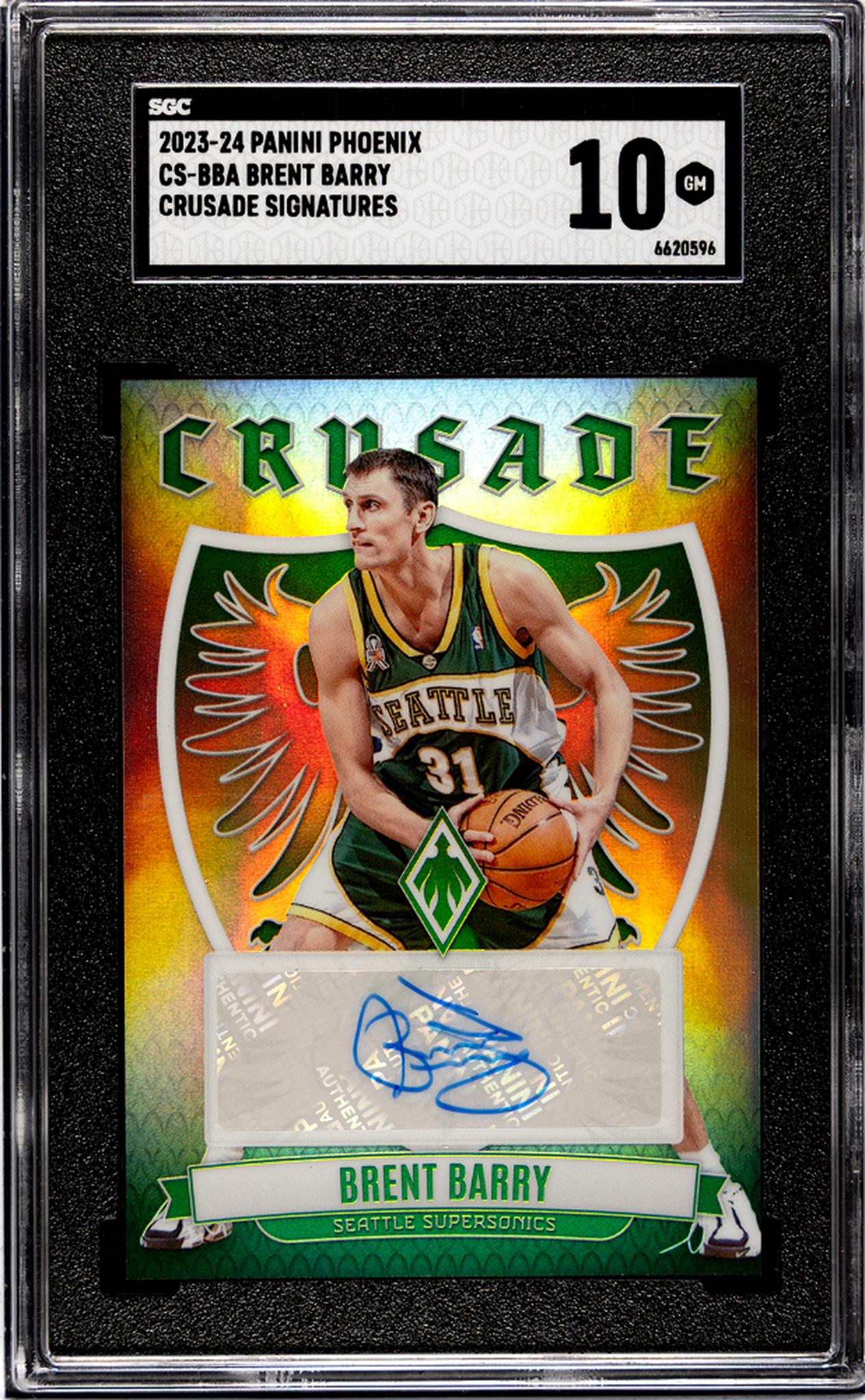 2023 Panini Phoenix Crusade Brent Barry #CSBBA Auto SGC 10
