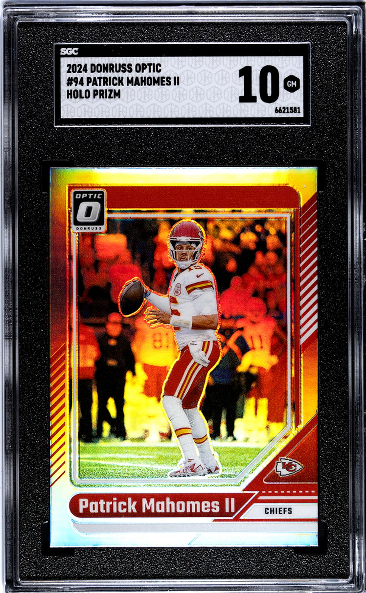 2024 Donruss Optic #94 Patrick Mahomes II Holo Prizm SGC 10