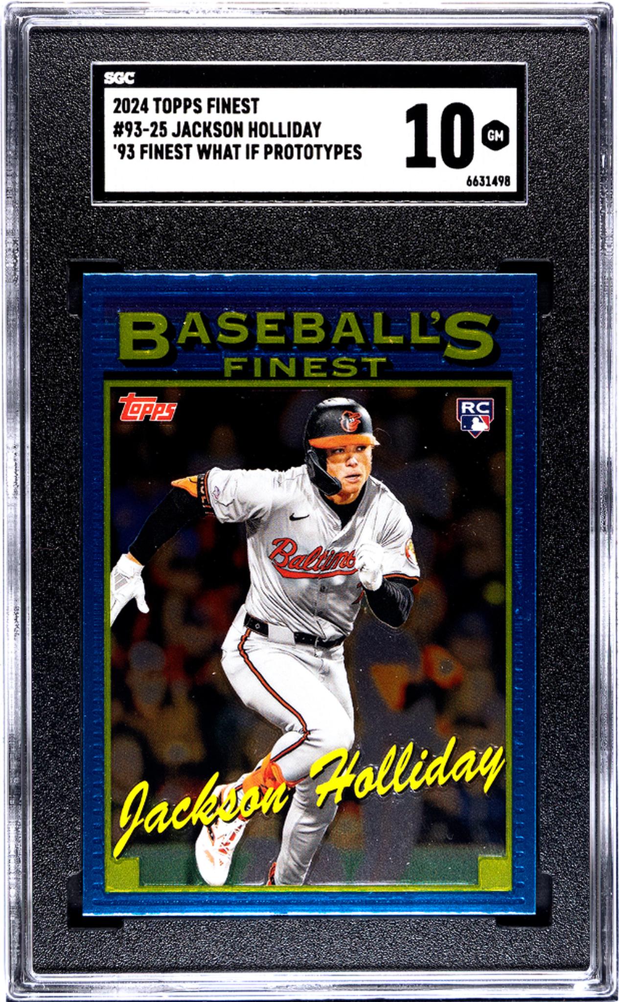 2024 Topps Finest #93-25 Jackson Holliday 93 Finest What If Prototypes SGC 10