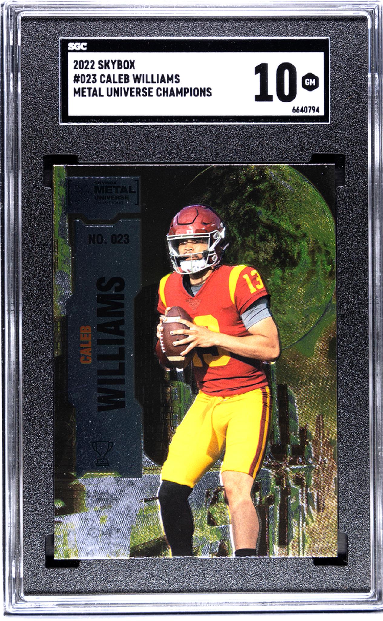 2022 Skybox Metal Universe Champions #023 Caleb Williams SGC 10