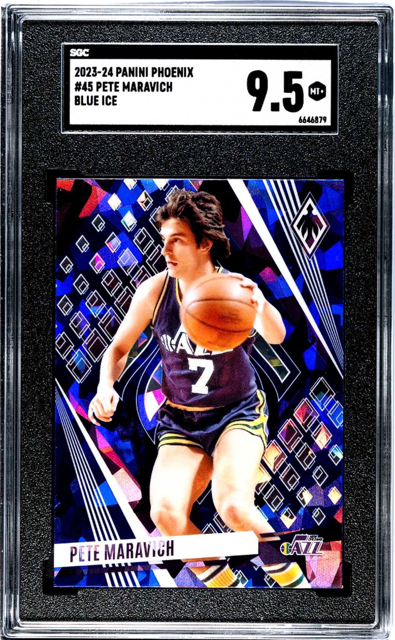 2023-24 Panini Phoenix #45 Pete Maravich Blue Ice SGC 9.5